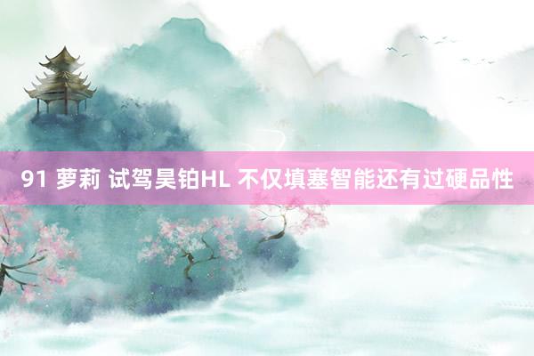 91 萝莉 试驾昊铂HL 不仅填塞智能还有过硬品性