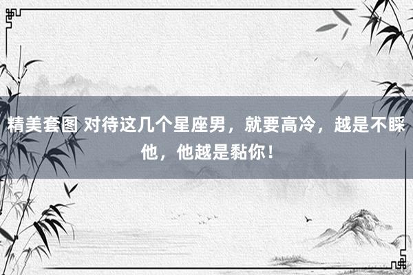精美套图 对待这几个星座男，就要高冷，越是不睬他，他越是黏你！